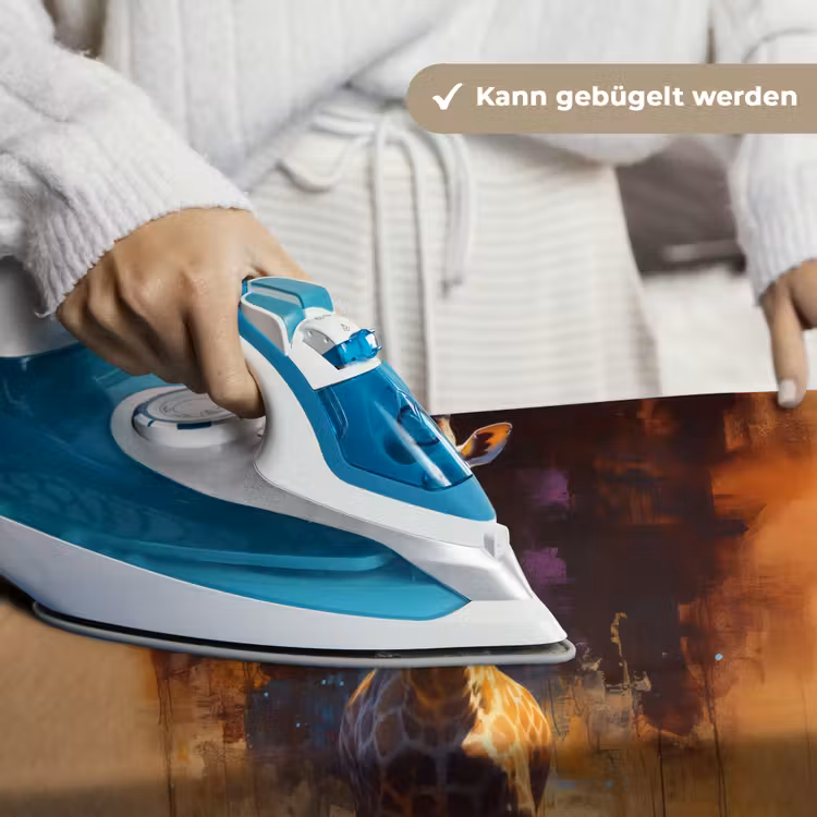 Giraf - Bruin - Abstract - Geschilderd Wandkleed katoen klein -tsfeer9_DE