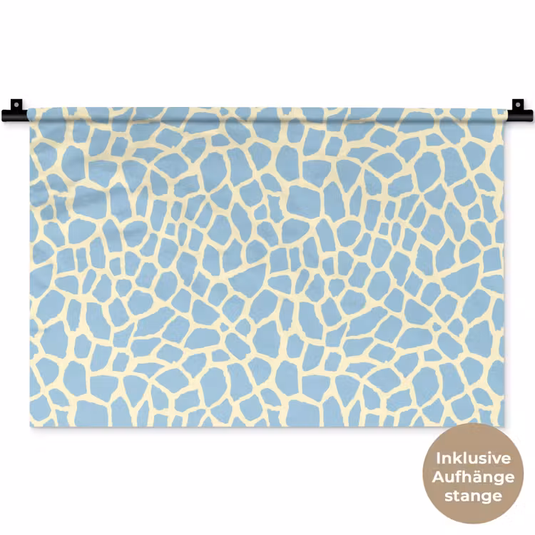 Giraf - Modern - Blauw Wandkleed katoen klein 269 -t3d_DE