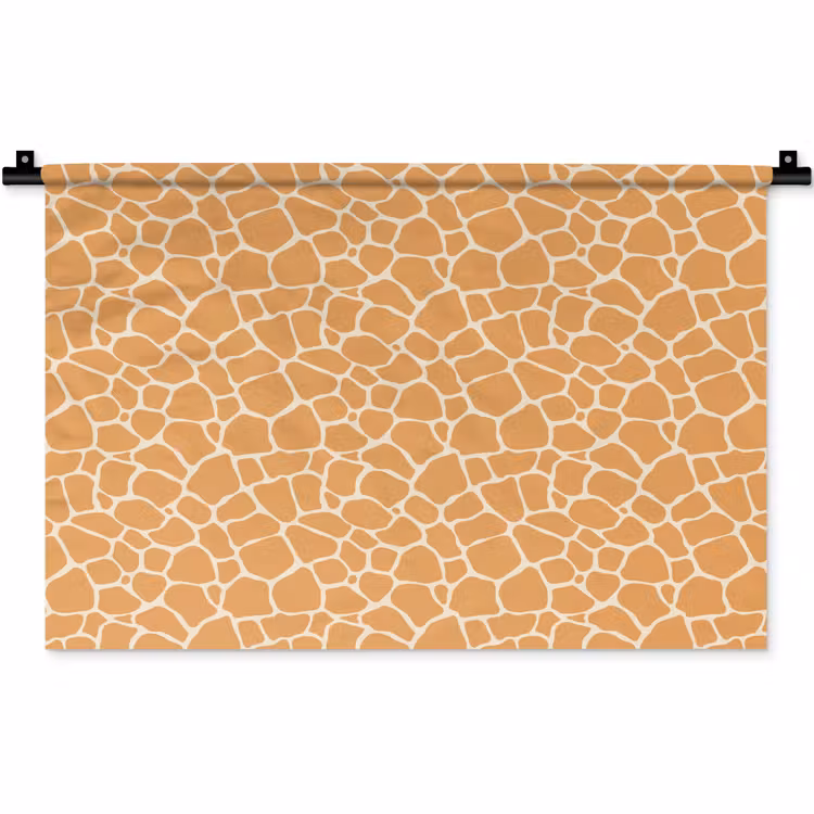 Giraf - Oranje - Patroon Wandkleed katoen klein 269 -zz3d