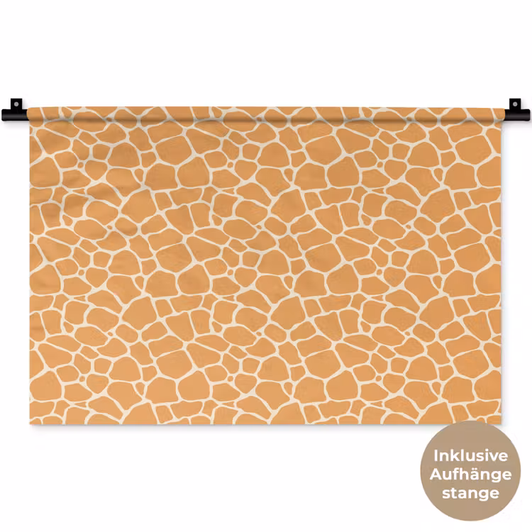 Giraf - Oranje - Patroon Wandkleed katoen klein 269 -t3d_DE