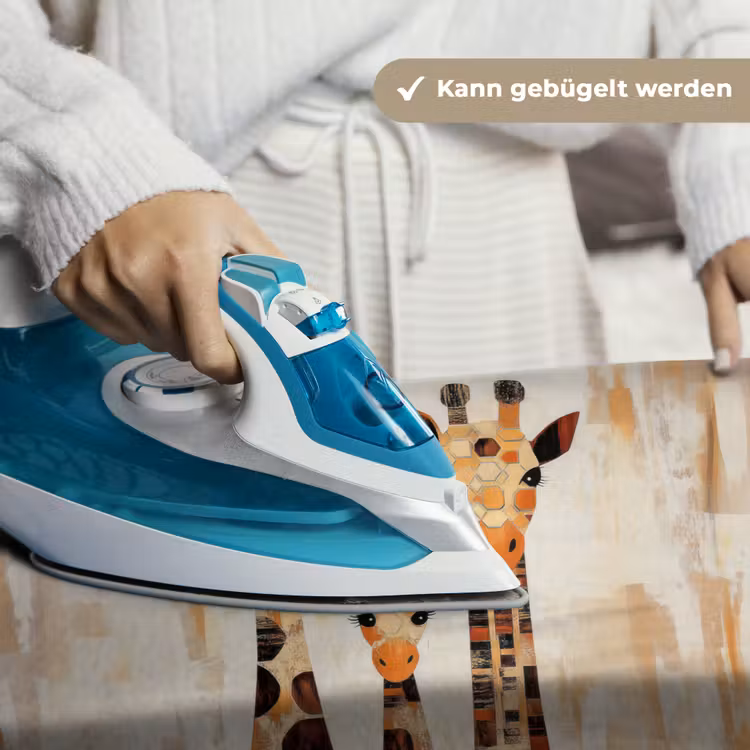 Giraffen - Cartoon - Crème Wandkleed katoen klein -tsfeer9_DE