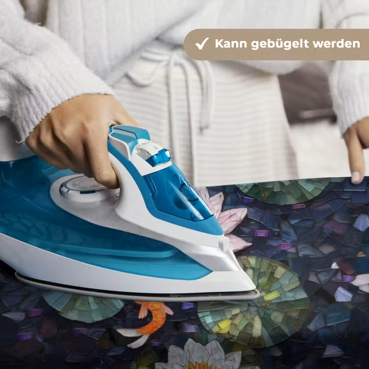 Glasstukjes - Leliebladeren - Vis - Oranje Wandkleed katoen klein -tsfeer9_DE