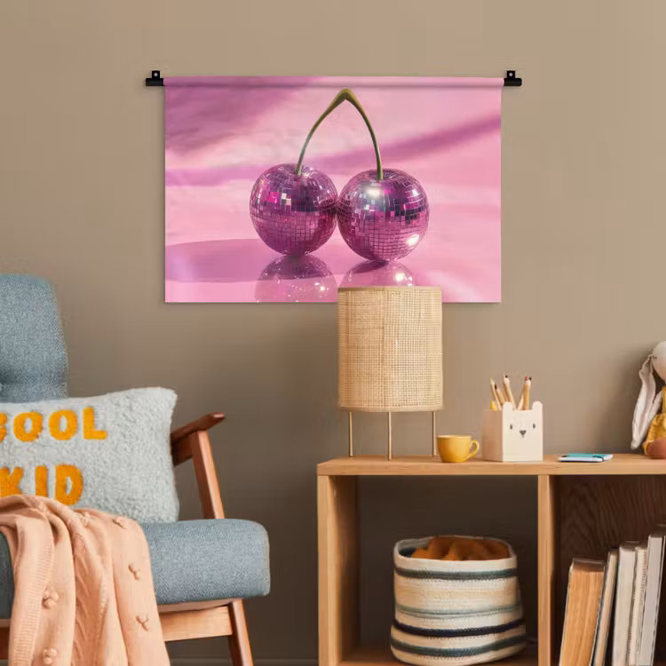 Glitter - Discobol - Roze - Kersen Wandkleed katoen klein -wsfeer4_kind