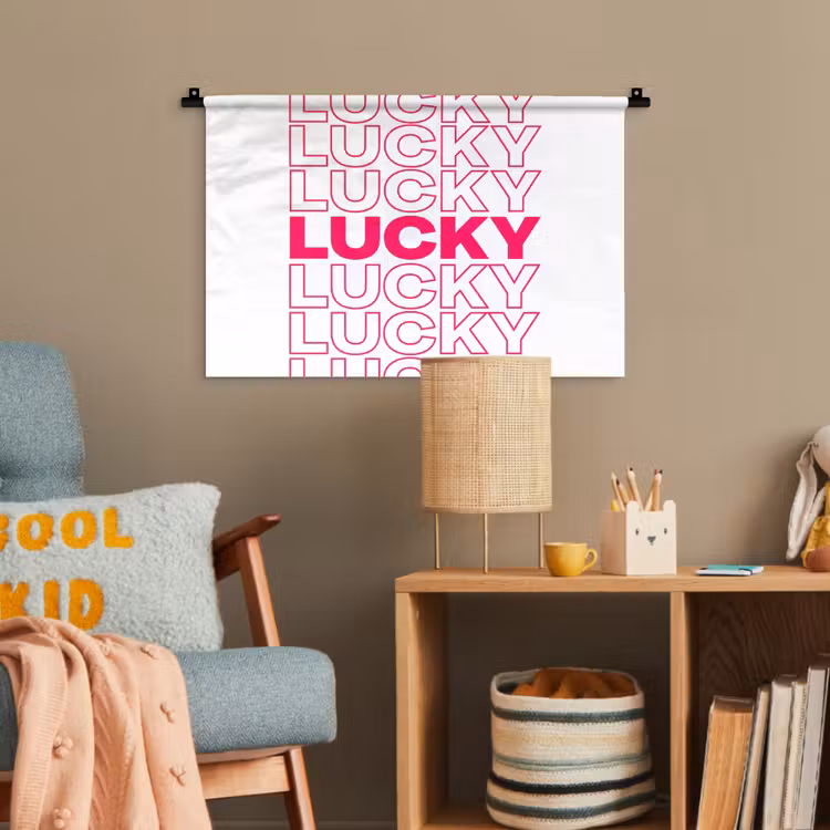 Lucky - Roze - Patroon Wandkleed katoen klein -wsfeer4_kind