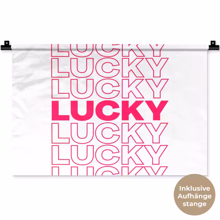 Lucky - Roze - Patroon Wandkleed katoen klein -t3d_DE