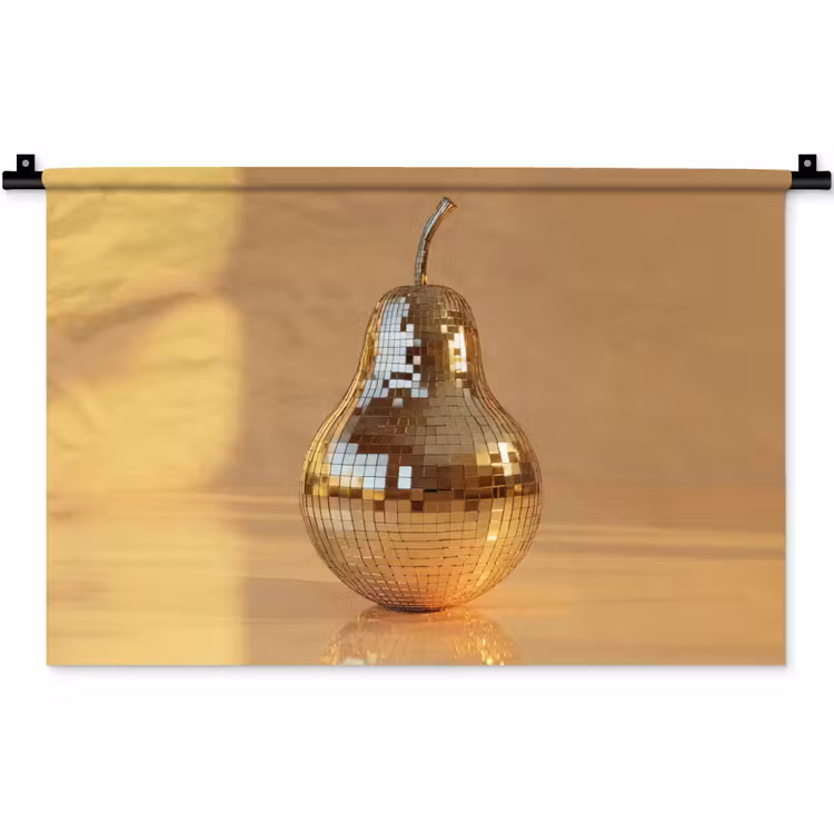 Goud - Disco - Glitter - Peer Wandkleed katoen klein -zz3d