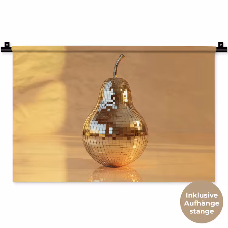 Goud - Disco - Glitter - Peer Wandkleed katoen klein -t3d_DE