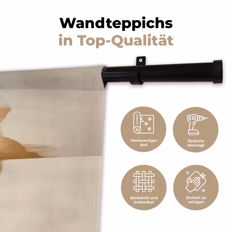 Goud - Vrouw - Rechthoeken Wandkleed katoen klein -tsfeer2_DE