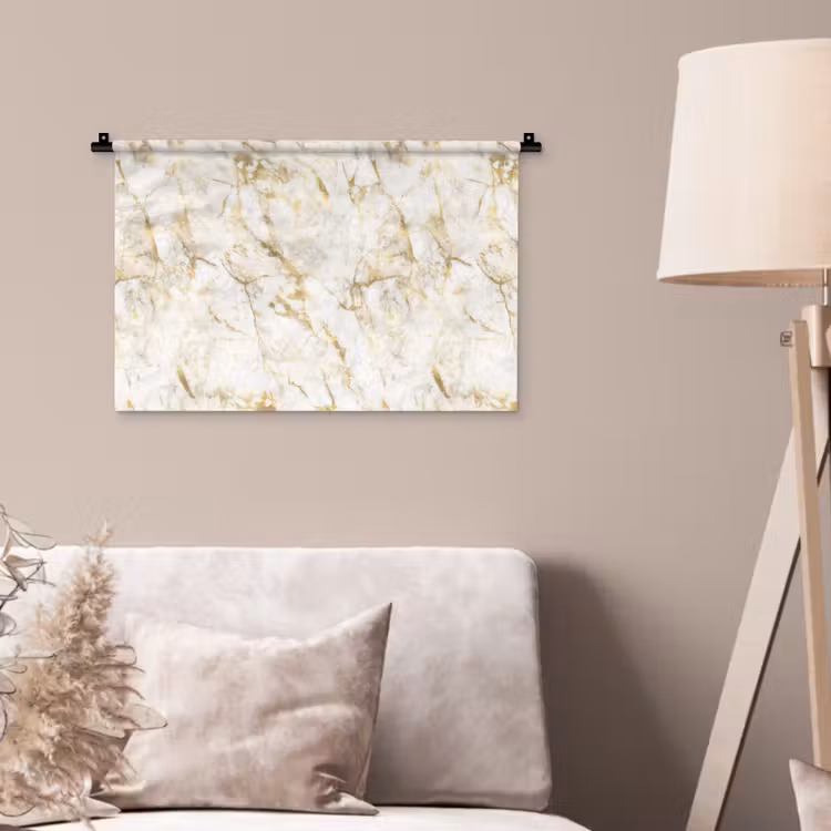 Goud - Licht - Nerf - Marmer Wandkleed katoen klein 269 -sfeer4