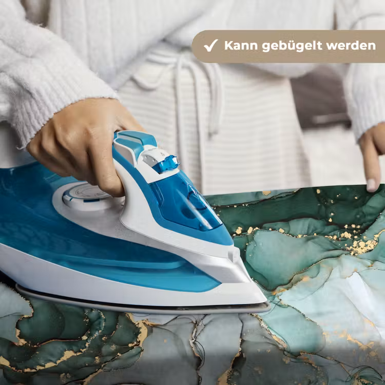 Goud - Marmer - Groen - Luxe - Marmerlook - Grijs Wandkleed katoen klein -tsfeer9_DE