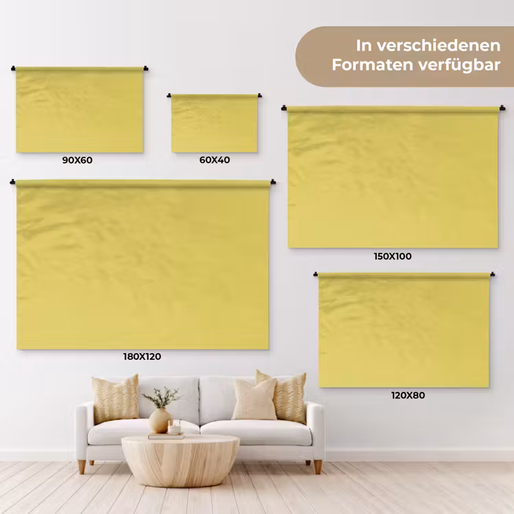 Golden - Ochre - Geel Wandkleed katoen klein 269 -tsfeer8_DE