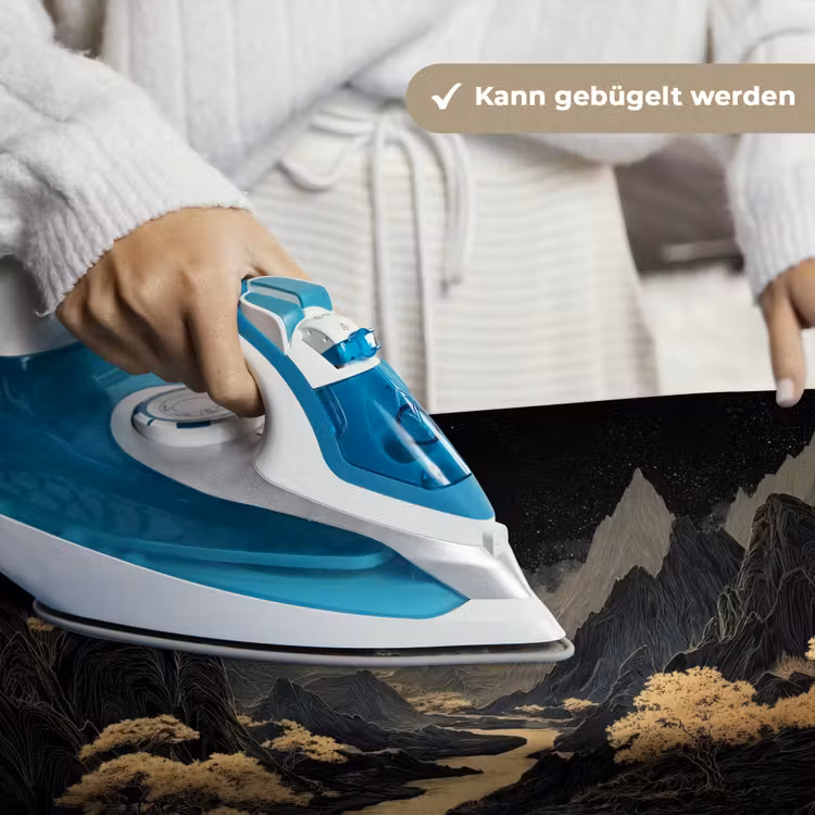 Gouden rivier - Bergen - Maan - Sterrenhemel Wandkleed katoen klein -tsfeer9_DE