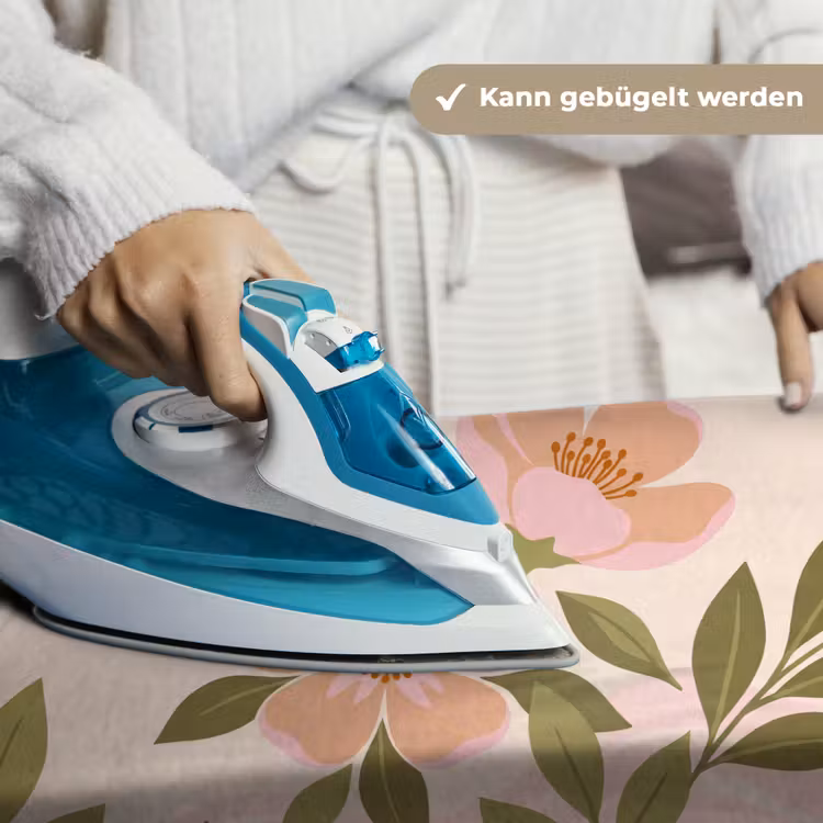 Grafisch - Bloemen - Roze Wandkleed katoen klein -tsfeer9_DE
