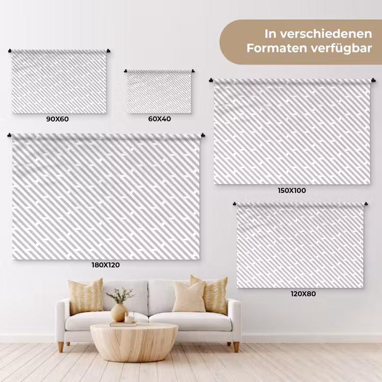 Grafisch - Patroon - Modern Wandkleed katoen klein 269 -tsfeer8_DE