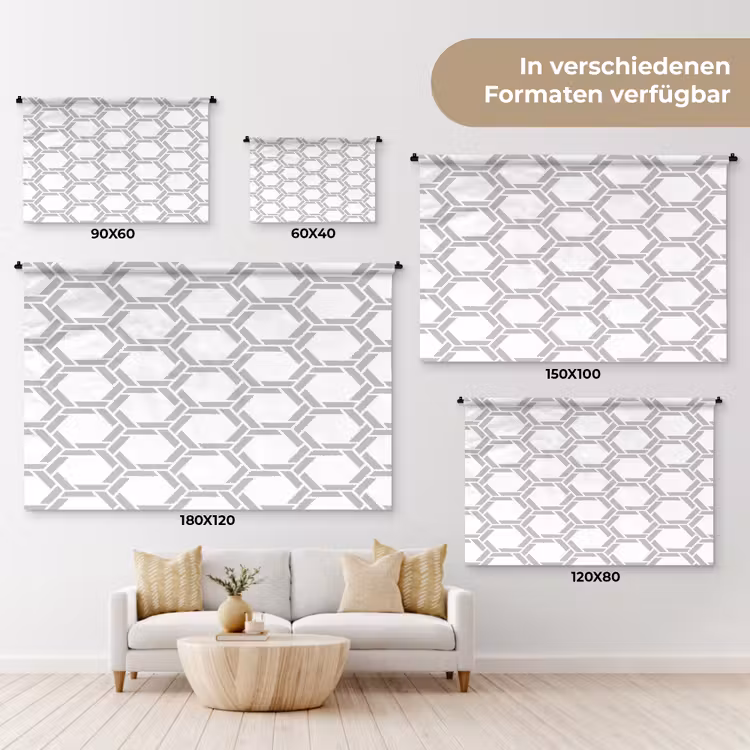 Grafisch - Patroon - Modern Wandkleed katoen klein 269 -tsfeer8_DE