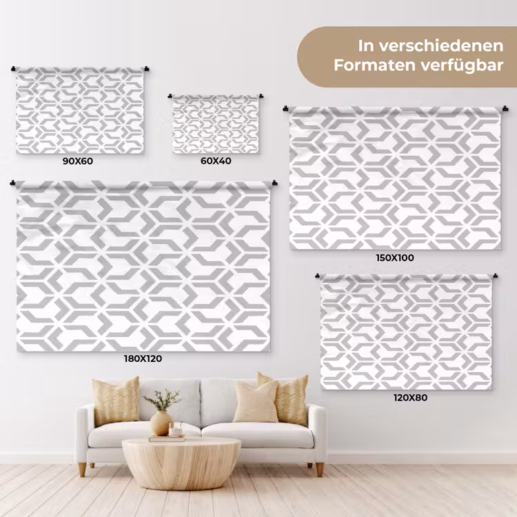 Grafisch - Patroon - Modern Wandkleed katoen klein 269 -tsfeer8_DE