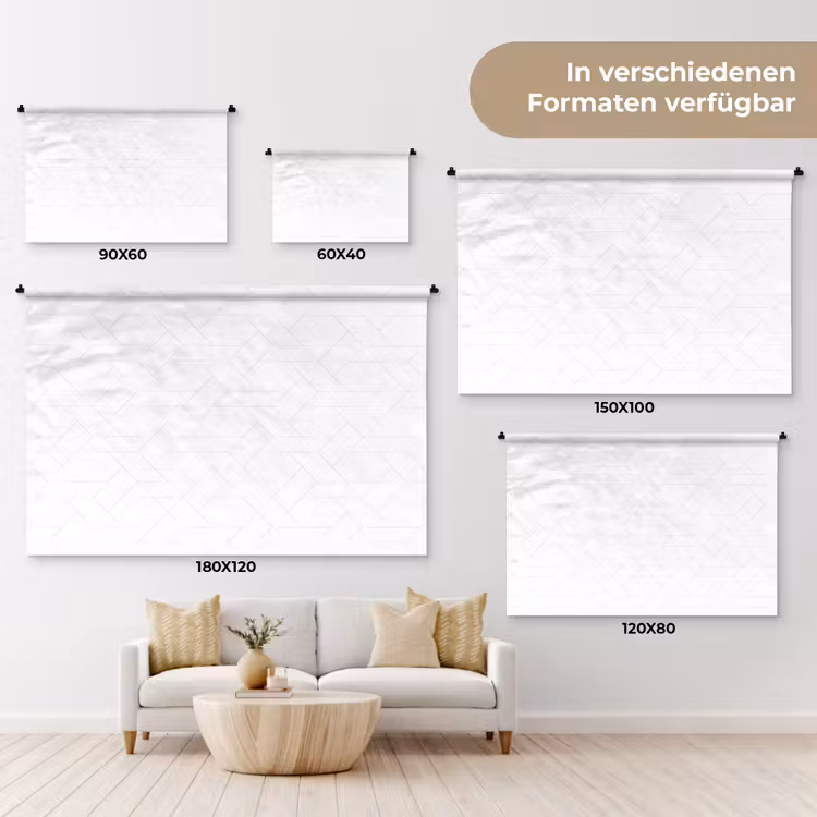Grafisch - Patroon - Modern - Fijnstijl Wandkleed katoen klein 269 -tsfeer8_DE