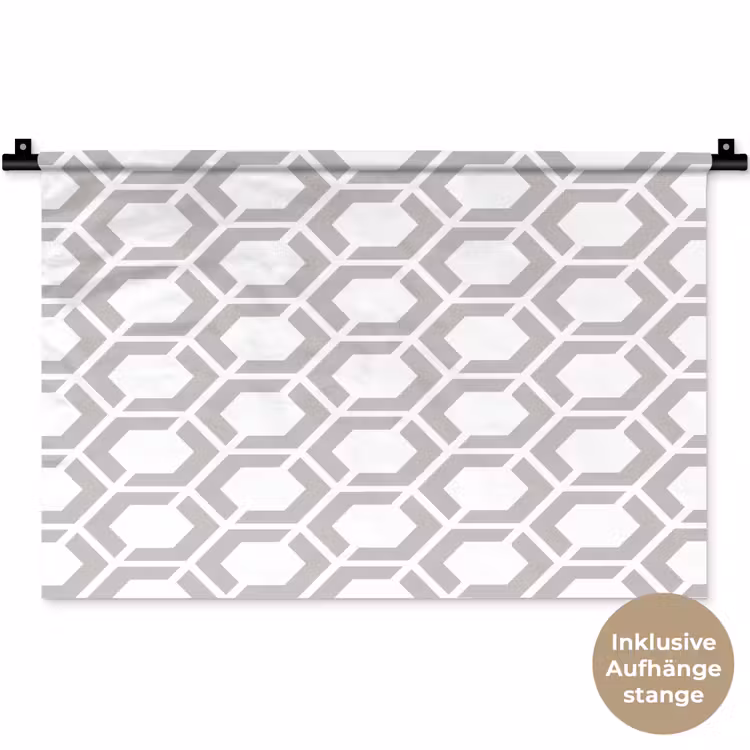 Grafisch - Patroon - Modern - Hexagon Wandkleed katoen klein 269 -t3d_DE
