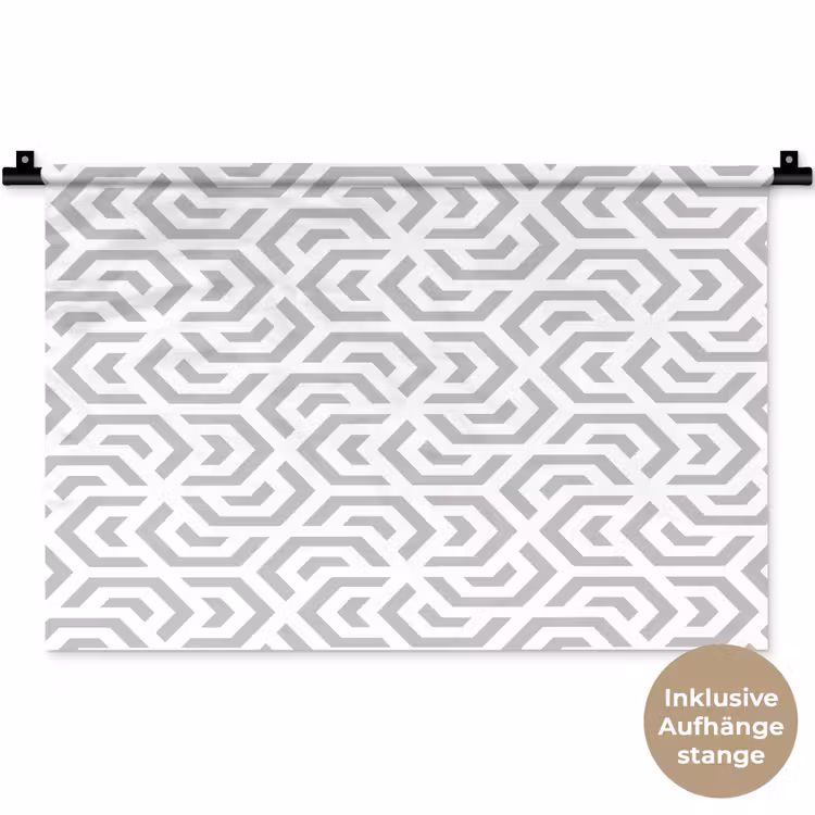 Grafisch - Patroon - Modern - Hexagon Wandkleed katoen klein 269 -t3d_DE