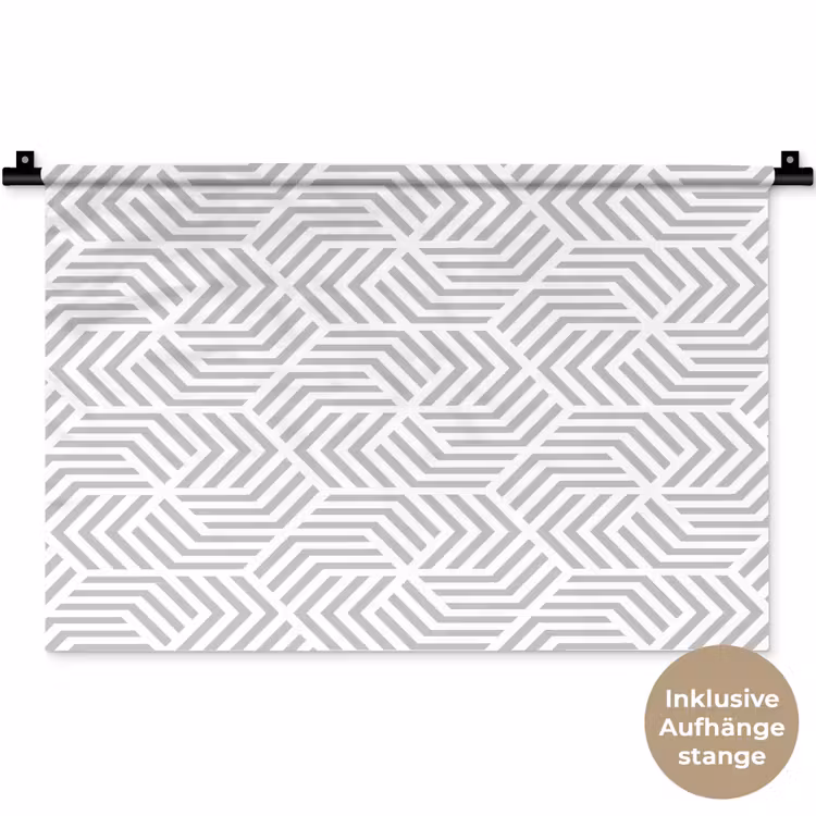 Grafisch - Patroon - Modern - Onderbroken Wandkleed katoen klein 269 -t3d_DE