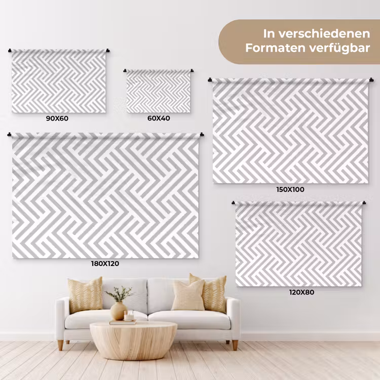 Grafisch - Patroon - Modern - Opvallend Wandkleed katoen klein 269 -tsfeer8_DE