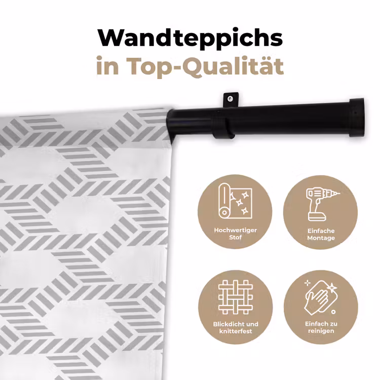 Grafisch - Patroon - Modern -  Opvallend - Begrensd Wandkleed katoen klein 269 -tsfeer2_DE