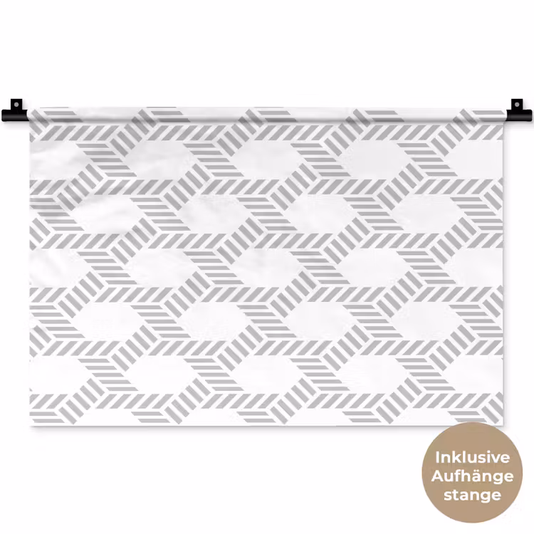 Grafisch - Patroon - Modern -  Opvallend - Begrensd Wandkleed katoen klein 269 -t3d_DE