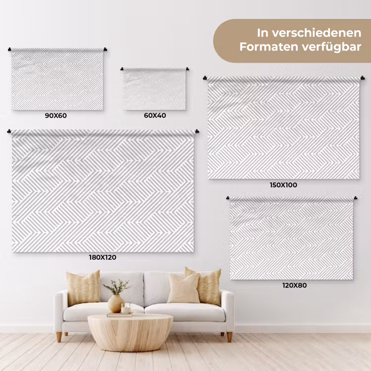 Grafisch - Patroon - Modern - Geometrisch Wandkleed katoen klein 269 -tsfeer8_DE