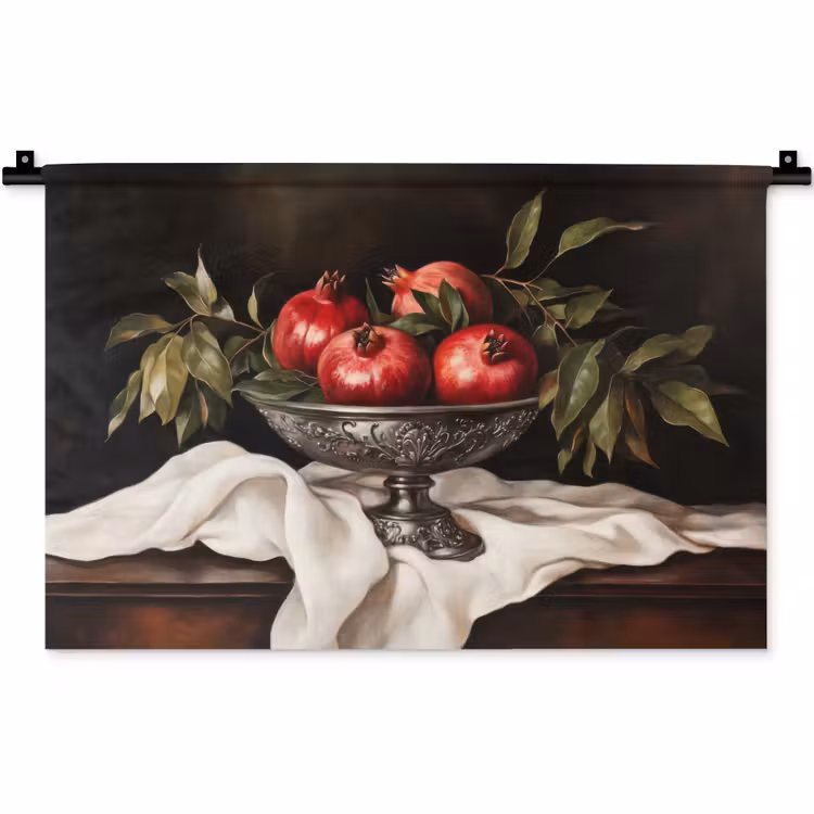 Granaatappels - Klassiek - Vintage Wandkleed katoen klein -zz3d