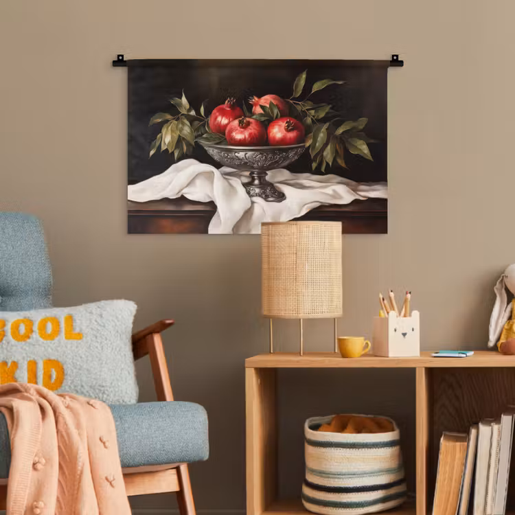Granaatappels - Klassiek - Vintage Wandkleed katoen klein -wsfeer4_kind