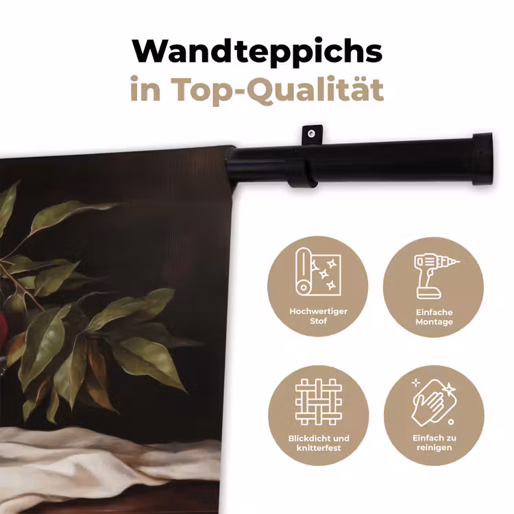 Granaatappels - Klassiek - Vintage Wandkleed katoen klein -tsfeer2_DE