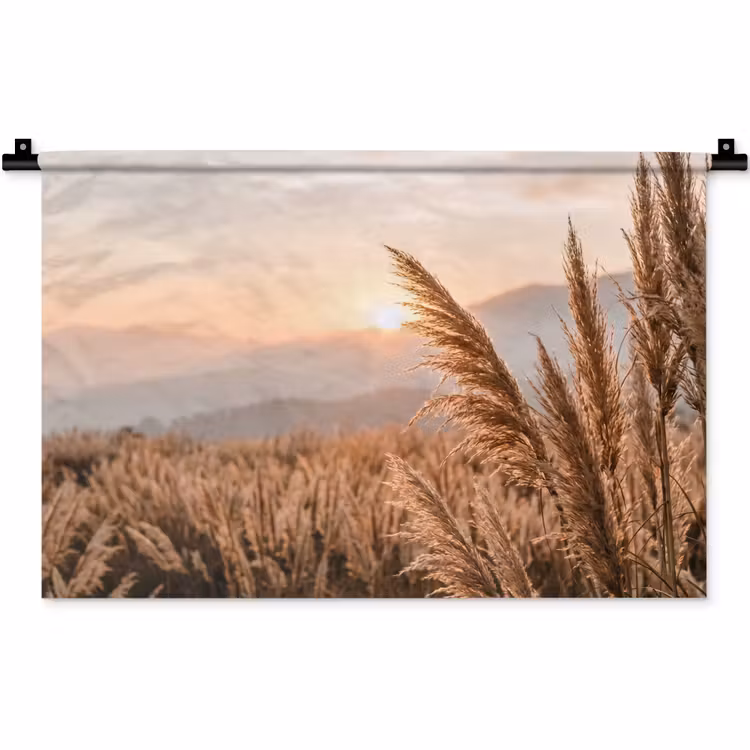Gras - Veld - Zon - Natuur Wandkleed katoen klein -zz3d