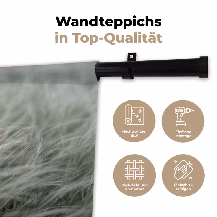 Gras - Wazig - Natuur - Groen - Zacht Wandkleed katoen klein -tsfeer2_DE
