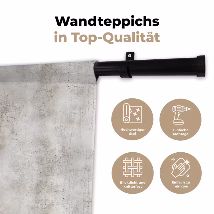 Grijs - Beton - Verweerd Wandkleed katoen klein 269 -tsfeer2_DE