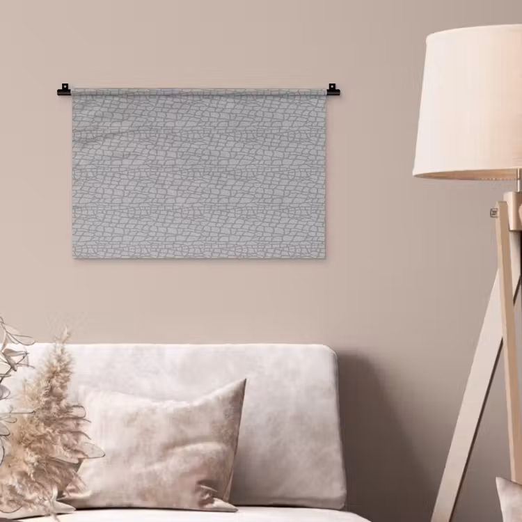 Grijs - Reptiel - Dier - Patroon Wandkleed katoen klein 269 -sfeer4