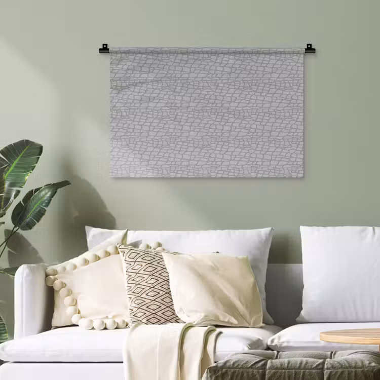 Grijs - Reptiel - Dier - Patroon Wandkleed katoen klein 269 -sfeer7