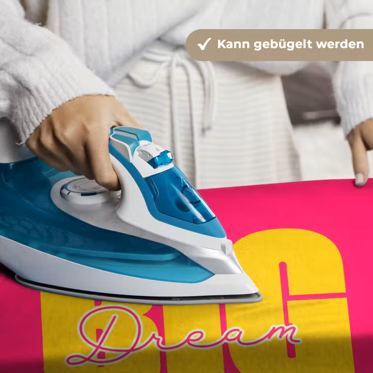 Dream big - Roze - Geel - Minimalistisch Wandkleed katoen klein -tsfeer9_DE