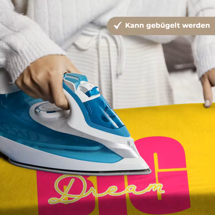 Dream big - Geel - Roze Wandkleed katoen klein -tsfeer9_DE