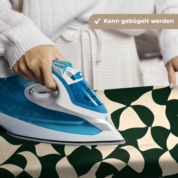 Groen - Organische vlakken - Crème Wandkleed katoen klein 269 -tsfeer9_DE