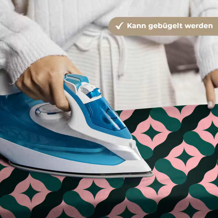 Groen - Roze - Retro - Sterren Wandkleed katoen klein 269 -tsfeer9_DE