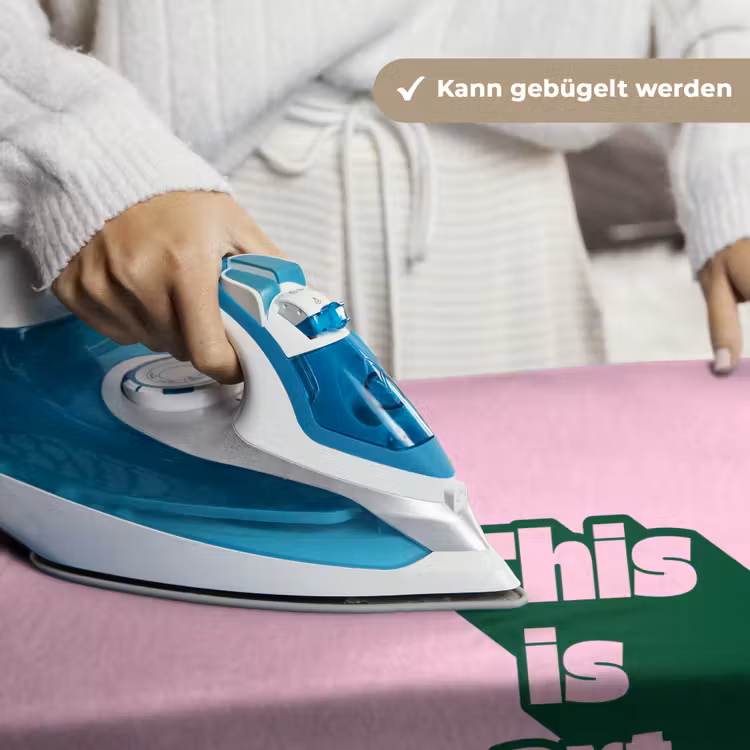 Groen - Teskt - This is art - Roze Wandkleed katoen klein -tsfeer9_DE