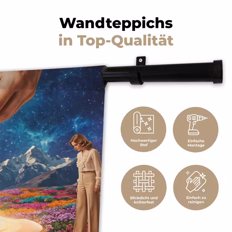 Wandteppich - Hände – Ei – Surrealismus - Handen - Ei - Surrealisme Wandkleed katoen klein