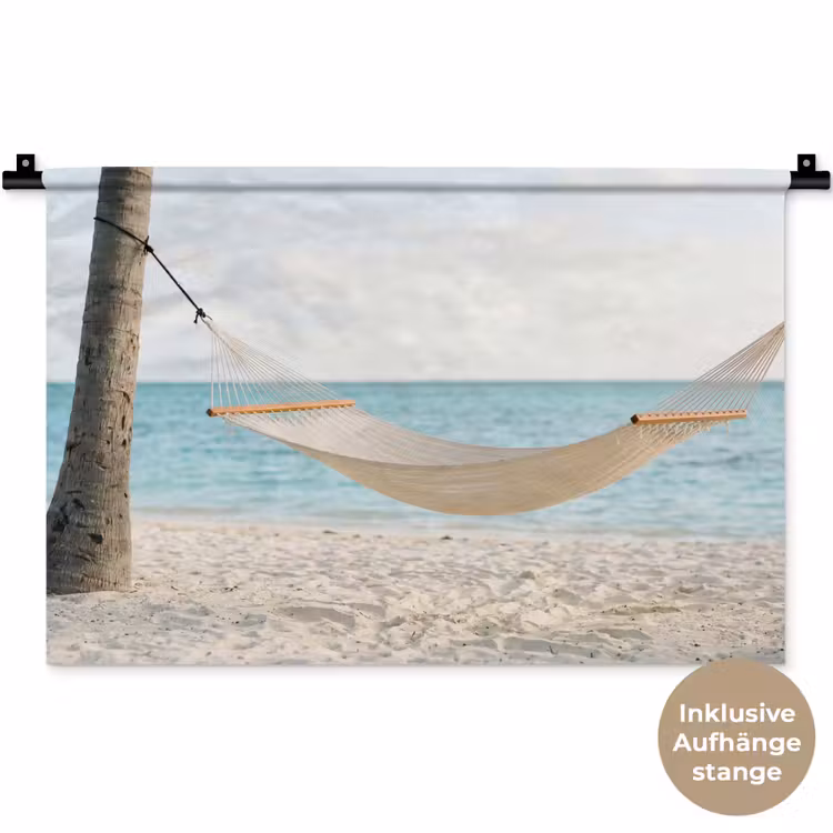 Hangmat - Strand - Wit Wandkleed katoen klein -t3d_DE