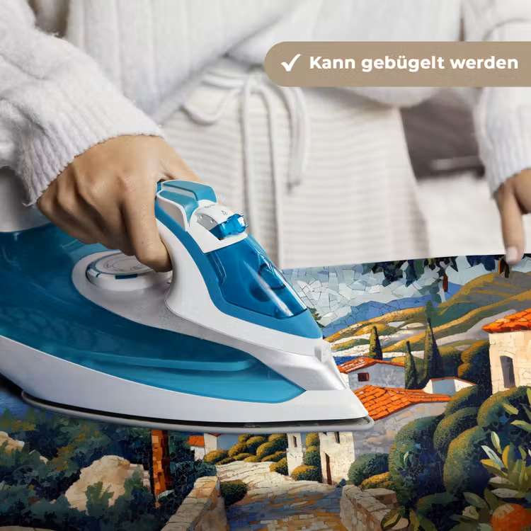 Huizen - Mozaïek - Sinaasappelbomen - Zee Wandkleed katoen klein -tsfeer9_DE