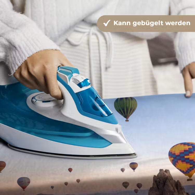 Luchtballonnen - Rotsen - Zonsopgang Wandkleed katoen klein -tsfeer9_DE