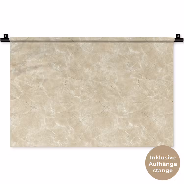 Lichtbeige - Marmer - Diffusie adering Wandkleed katoen klein 269 -t3d_DE