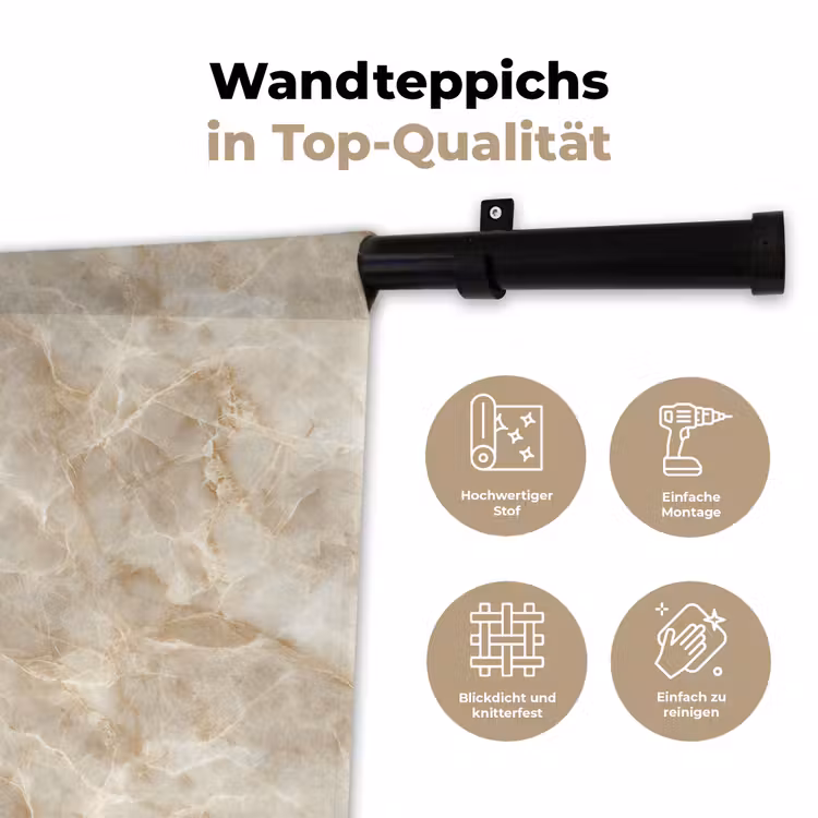 Lichtbeige - Onyx - Subtiel Wandkleed katoen klein 269 -tsfeer2_DE
