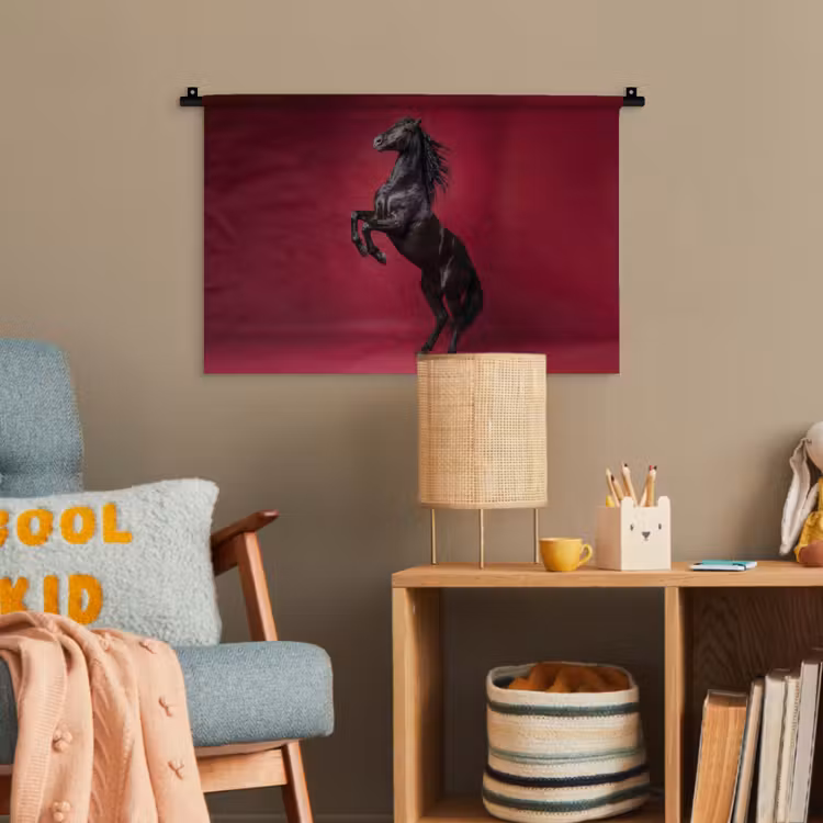 Hengst - Steigert - Rood Wandkleed katoen klein -wsfeer4_kind