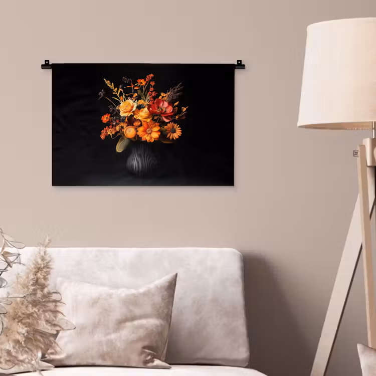 Herfst - Boeket - Oranje Wandkleed katoen klein -sfeer4