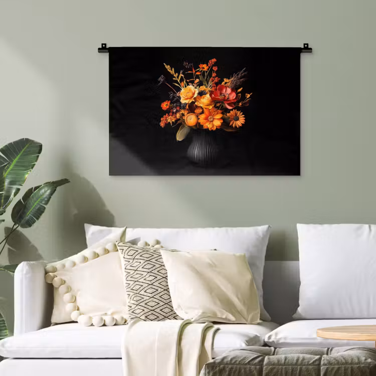Herfst - Boeket - Oranje Wandkleed katoen klein -sfeer7